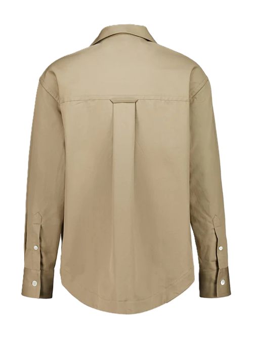 Ami ParisTaupe Cotton Long-Sleeve Shirt Ami Paris | USH810.CO0214A036 BEIGE TAUPE